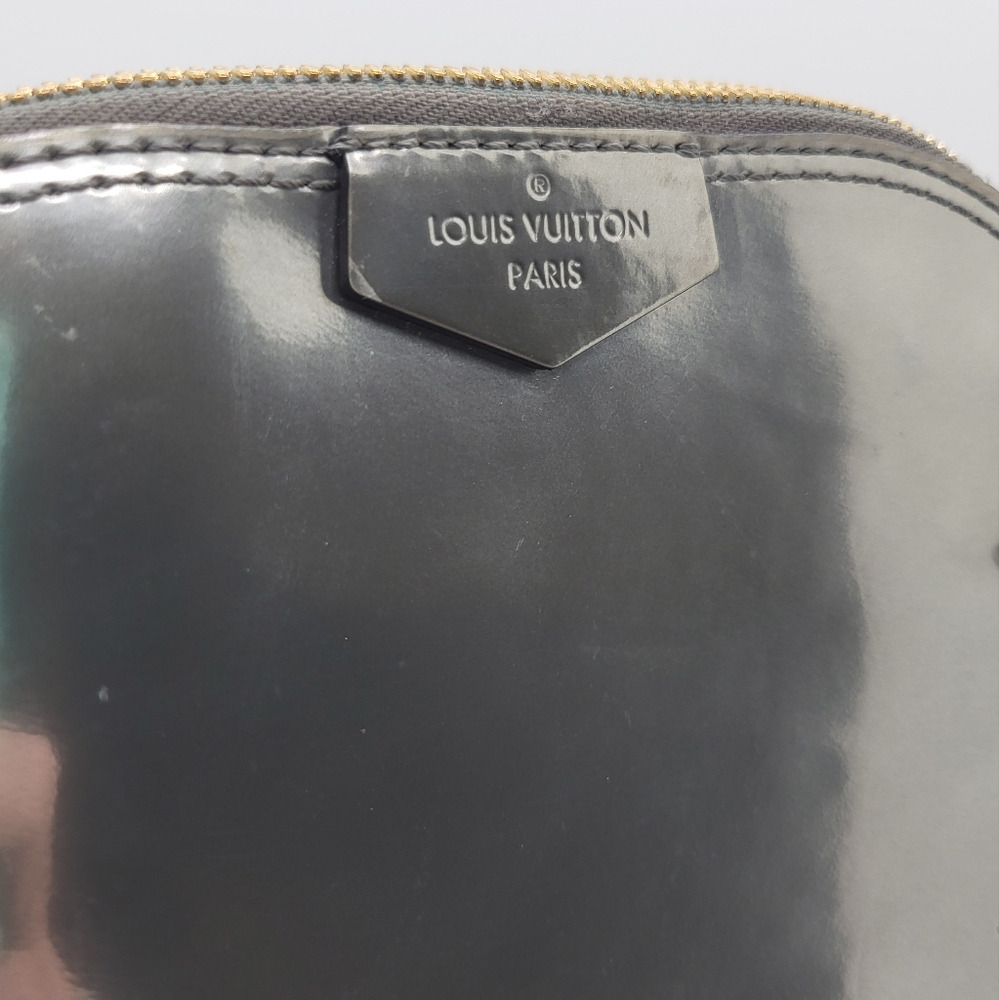 LOUIS VUITTON LV Gris Metal Miroir Vernis Mini Alma - Picture 11 of 15